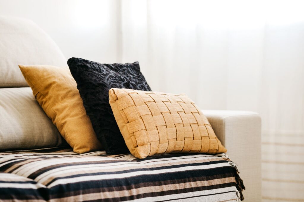 One Pillow That Earns Its Color - color in small doses