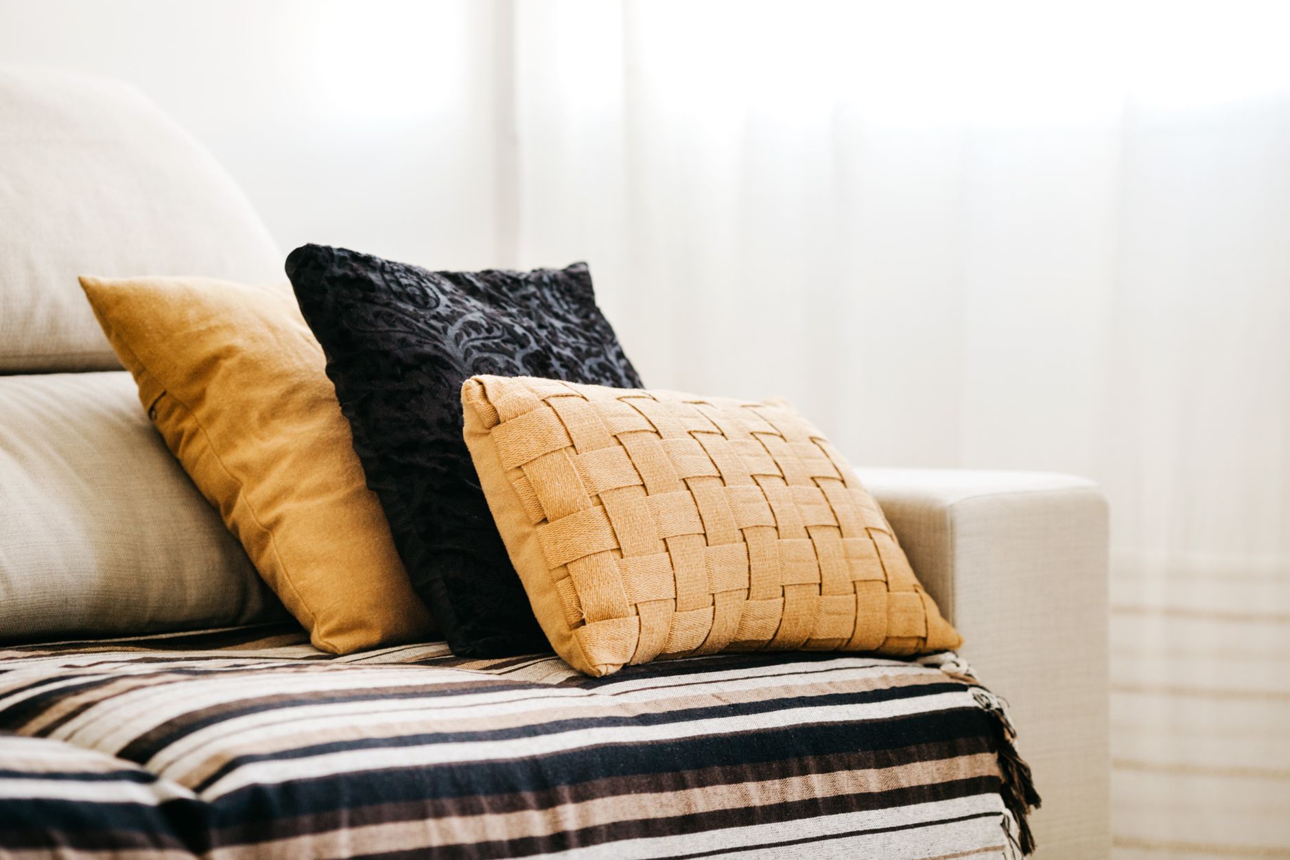 One Pillow That Earns Its Color - color in small doses